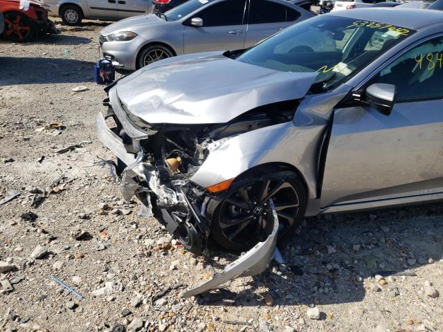 19XFC2F87KE050091 - 2019 HONDA CIVIC SPOR SILVER photo 9