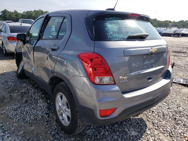 3GNCJKSB2LL203152 - 2020 CHEVROLET TRAX LS GRAY photo 3