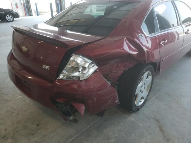 2G1WD58C479237268 - 2007 CHEVROLET IMPALA SUP წითელი ფოტო 9