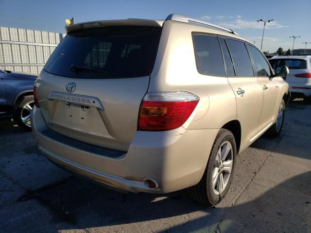 5TDYK3EHXAS019764 - 2010 TOYOTA HIGHLANDER GOLD photo 4