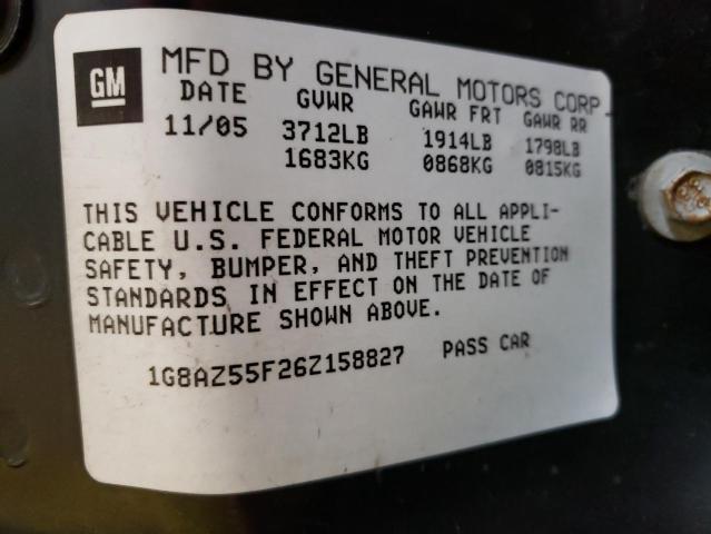 1G8AZ55F26Z158827 - 2006 SATURN ION LEVEL GRAY photo 10