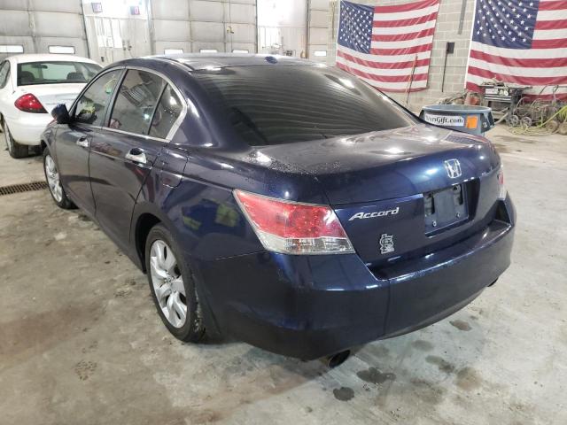 1HGCP36809A005148 - 2009 HONDA ACCORD BLUE photo 3