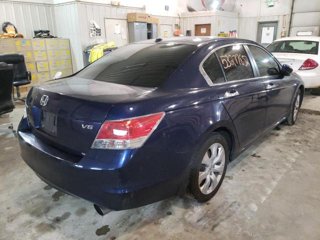 1HGCP36809A005148 - 2009 HONDA ACCORD BLUE photo 4