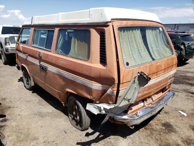 WV2ZB0257DH106481 - 1983 VOLKSWAGEN VANAGON CA ORANGE photo 3