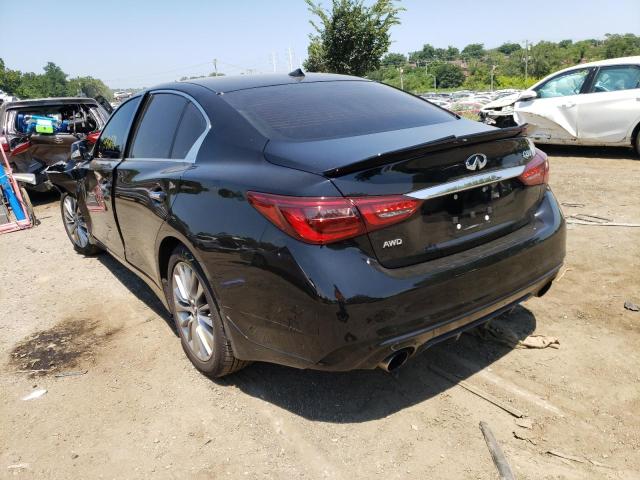 JN1EV7AR2KM550750 - 2019 INFINITI Q50 LUXE BLACK photo 3