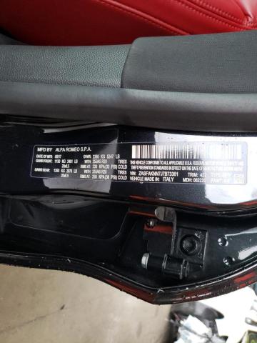 ZASFAKNN7J7B73361 - 2018 ALFA ROMEO STELVIO TI BLACK photo 10