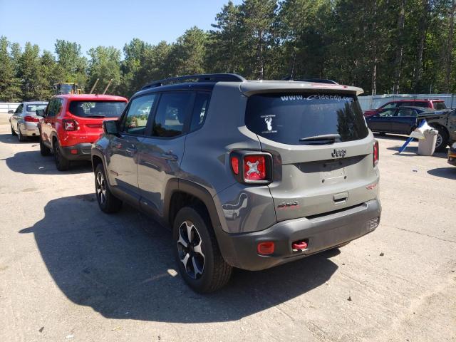 ZACNJDC1XMPM20716 - 2021 JEEP RENEGADE T GRAY photo 3