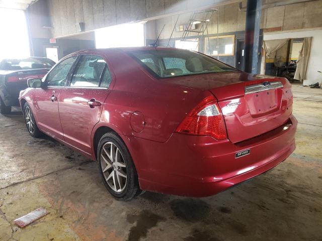 3FAHP0JA7BR341829 - 2011 FORD FUSION SEL RED photo 3