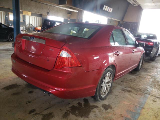 3FAHP0JA7BR341829 - 2011 FORD FUSION SEL RED photo 4