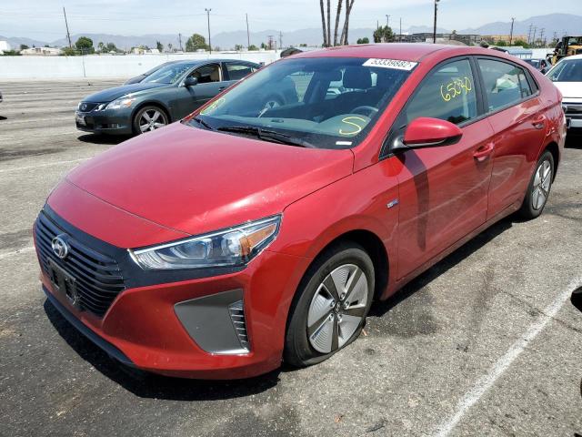 KMHC65LC6KU180929 - 2019 HYUNDAI IONIQ BLUE RED photo 2