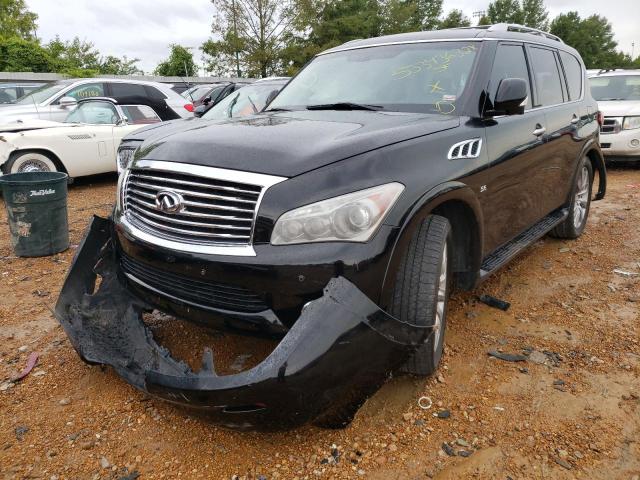 JN8AZ2NE3E9063997 - 2014 INFINITI QX80 BLACK photo 2