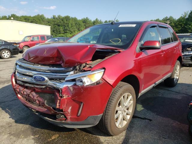 2FMDK4JC4EBA93358 - 2014 FORD EDGE SEL RED photo 2