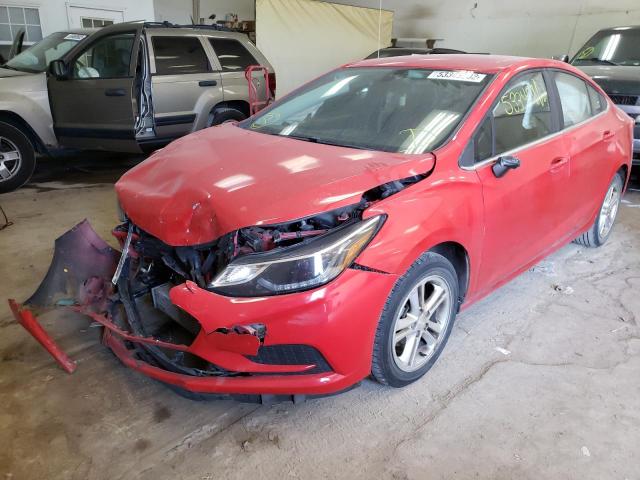 1G1BE5SM9H7175317 - 2017 CHEVROLET CRUZE RED photo 2
