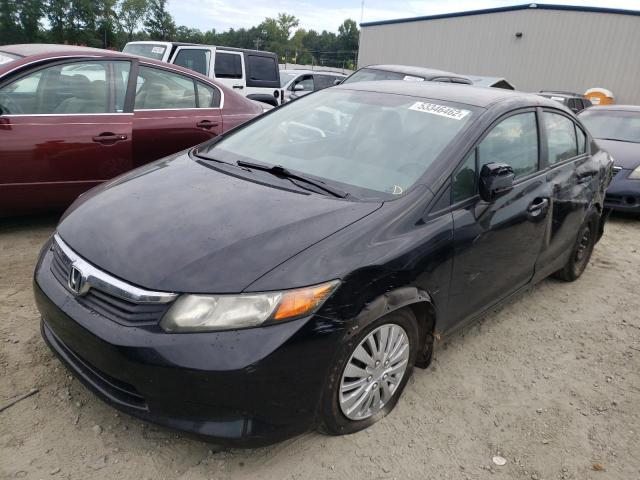 19XFB2F58CE102130 - 2012 HONDA CIVIC LX BLACK photo 2