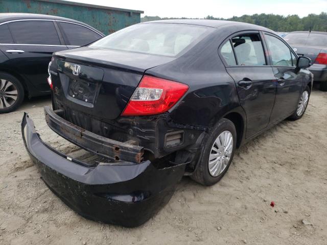 19XFB2F58CE102130 - 2012 HONDA CIVIC LX BLACK photo 4