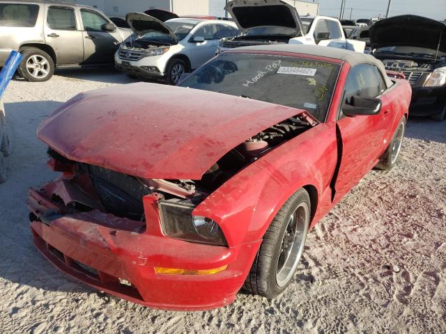 1ZVFT85H555236343 - 2005 FORD MUSTANG GT RED photo 2