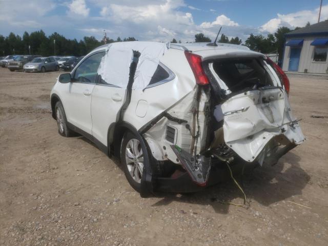 5J6RM3H79DL016811 - 2013 HONDA CR-V EXL WHITE photo 3