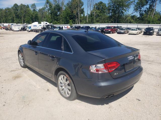 WAUSF78K79A088507 - 2009 AUDI A4 2.0T PR GRAY photo 3