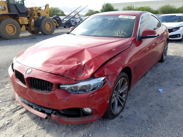 WBA4R9C51HK878505 - 2017 BMW 430XI RED photo 2