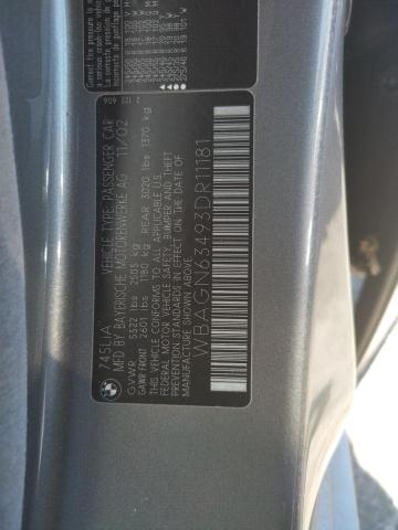 WBAGN63493DR11181 - 2003 BMW 7 SERIES ნაცრისფერი ფოტო 10