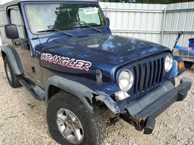 1J4FA29104P777221 - 2004 JEEP WRANGLER BLUE photo 9