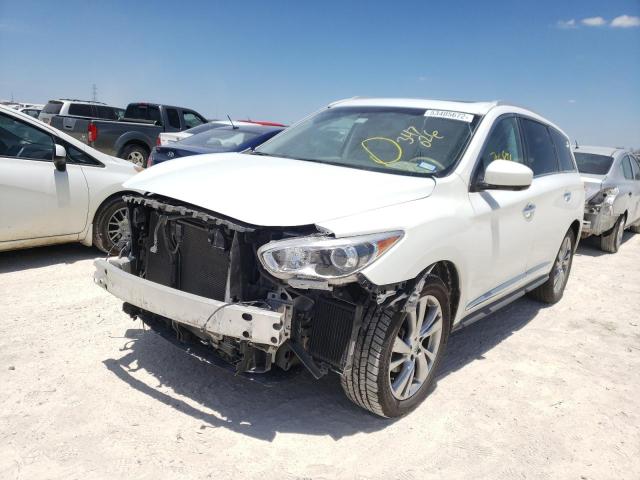 5N1AL0MM7DC347026 - 2013 INFINITI JX35 WHITE photo 2