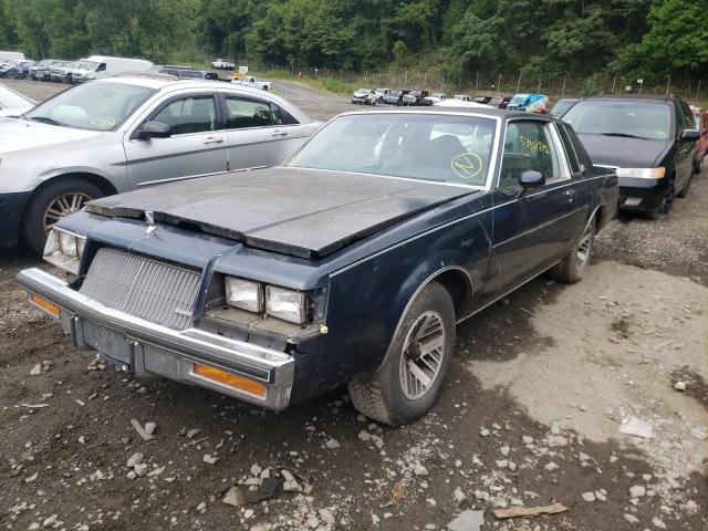 1G4GJ11AXHP440802 - 1987 BUICK REGAL BLUE photo 2