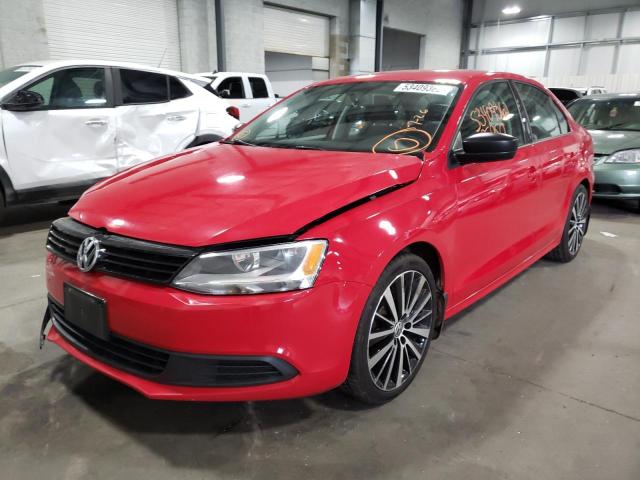 3VW2K7AJ6EM311694 - 2014 VOLKSWAGEN JETTA BASE 红色 照片 2