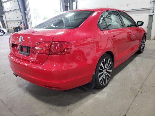 3VW2K7AJ6EM311694 - 2014 VOLKSWAGEN JETTA BASE 红色 照片 4