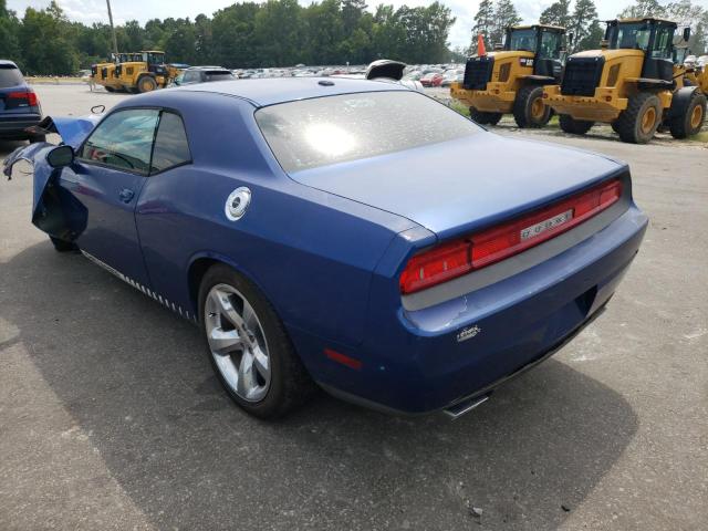 2C3CDYAG2CH280939 - 2012 DODGE CHALLENGER BLUE photo 3