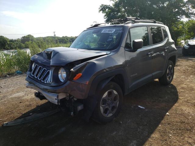 ZACCJBAB8HPF00564 - 2017 JEEP RENEGADE S GRAY photo 2