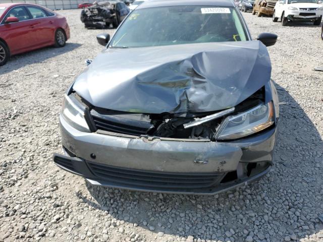 3VW2K7AJ2CM354250 - 2012 VOLKSWAGEN JETTA BASE Մոխրագույն լուսանկար 9