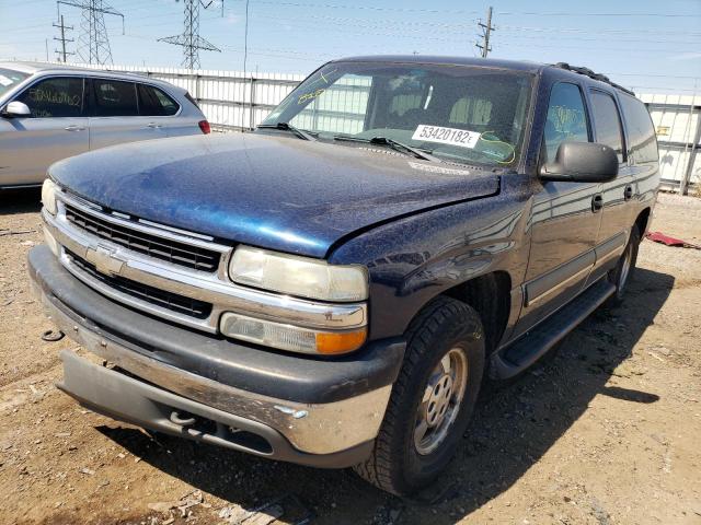 3GNFK16Z82G333570 - 2002 CHEVROLET SUBURBAN K BLUE photo 2