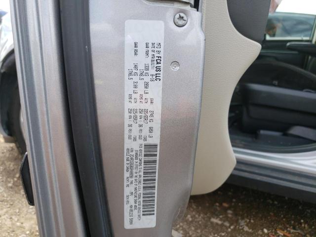 2C4RDGBG8GR400290 - 2016 DODGE GRAND CARA SILVER photo 10