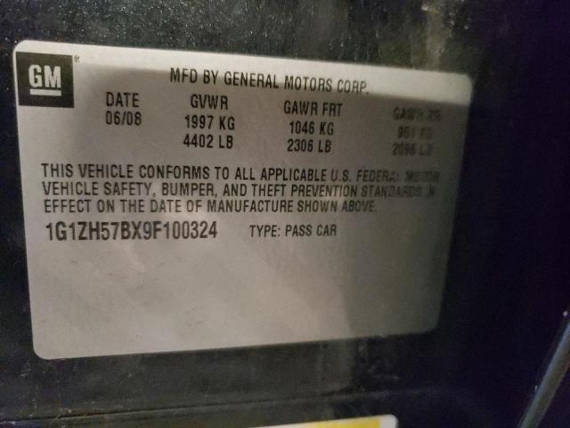 1G1ZH57BX9F100324 - 2009 CHEVROLET MALIBU 1LT 灰色 照片 10