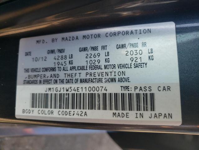 JM1GJ1W54E1100074 - 2014 MAZDA 6 GRAND TO GRAY photo 10