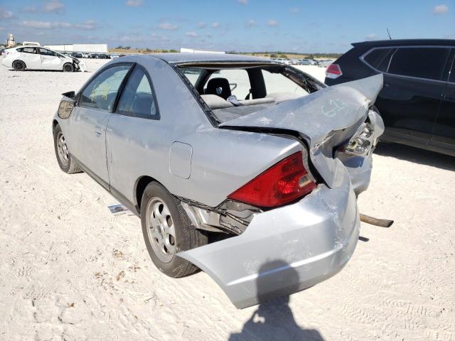 1HGEM22952L105136 - 2002 HONDA CIVIC EX SILVER photo 3