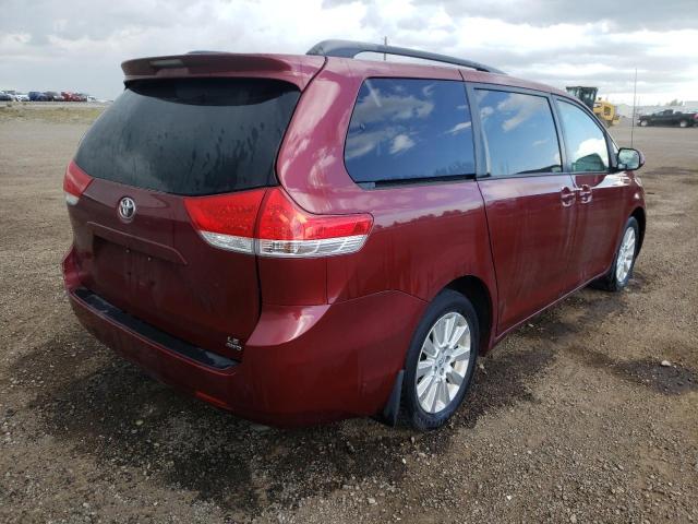 5TDJK3DC2DS069036 - 2013 TOYOTA SIENNA LE RED photo 4