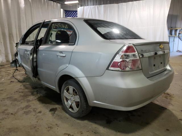 KL1TD5DE1AB114980 - 2010 CHEVROLET AVEO LS 银色 照片 3