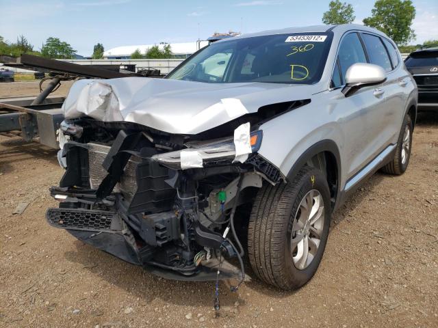 5NMS33AD9KH040891 - 2019 HYUNDAI SANTA FE 4 SILVER photo 2