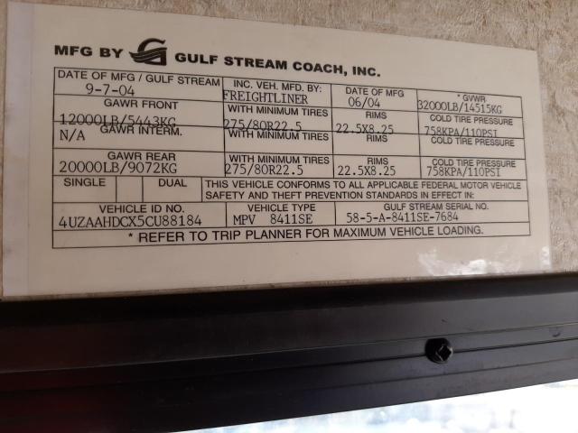 4UZAAHDCX5CU88184 - 2005 FREIGHTLINER X LINE MOT TAN photo 10