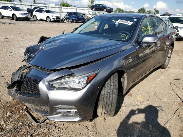 JN1BV7AR5EM684904 - 2014 INFINITI Q50 BASE GRAY photo 2