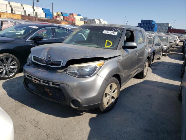 KNDJN2A25E7059190 - 2014 KIA SOUL GRAY photo 2