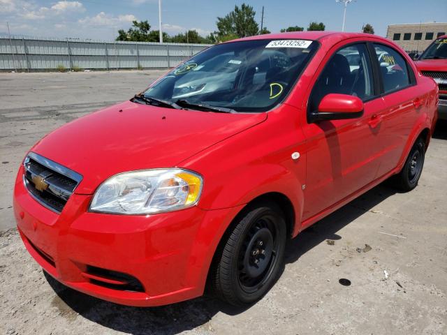KL1TD56637B066266 - 2007 CHEVROLET AVEO BASE RED photo 2