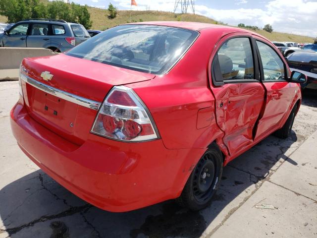 KL1TD56637B066266 - 2007 CHEVROLET AVEO BASE RED photo 4