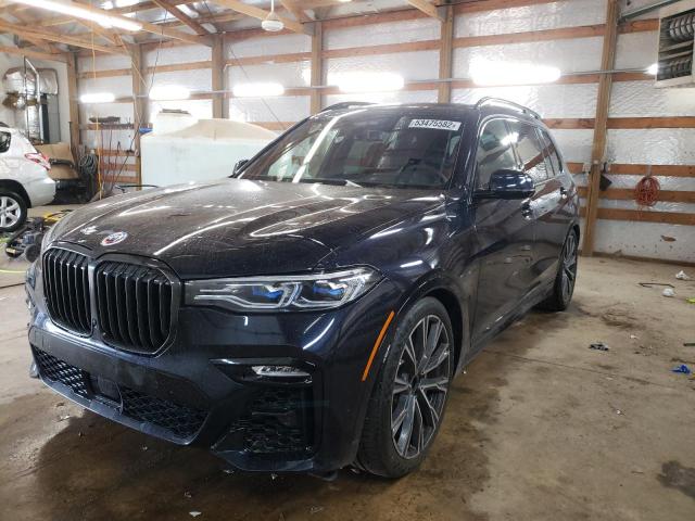 5UXCX6C09N9M64168 - 2022 BMW X7 M50I BLACK photo 2