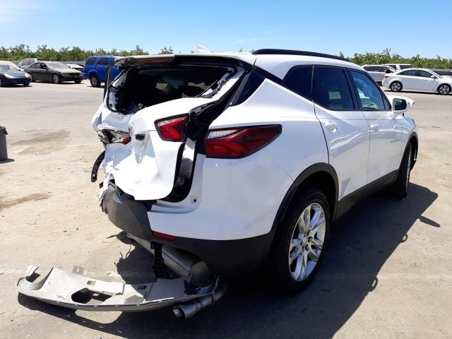 3GNKBDRS0KS672836 - 2019 CHEVROLET BLAZER 3LT WHITE photo 4