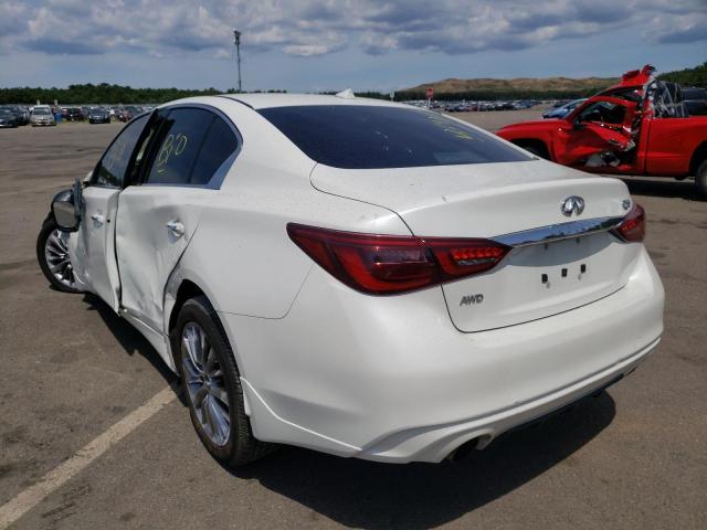 JN1EV7AR7JM433700 - 2018 INFINITI Q50 LUXE WHITE photo 3