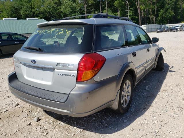 4S4BP61C057384615 - 2005 SUBARU LEGACY OUT SILVER photo 4