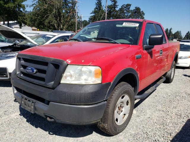 1FTPX14505NA09278 - 2005 FORD F-150 RED photo 2